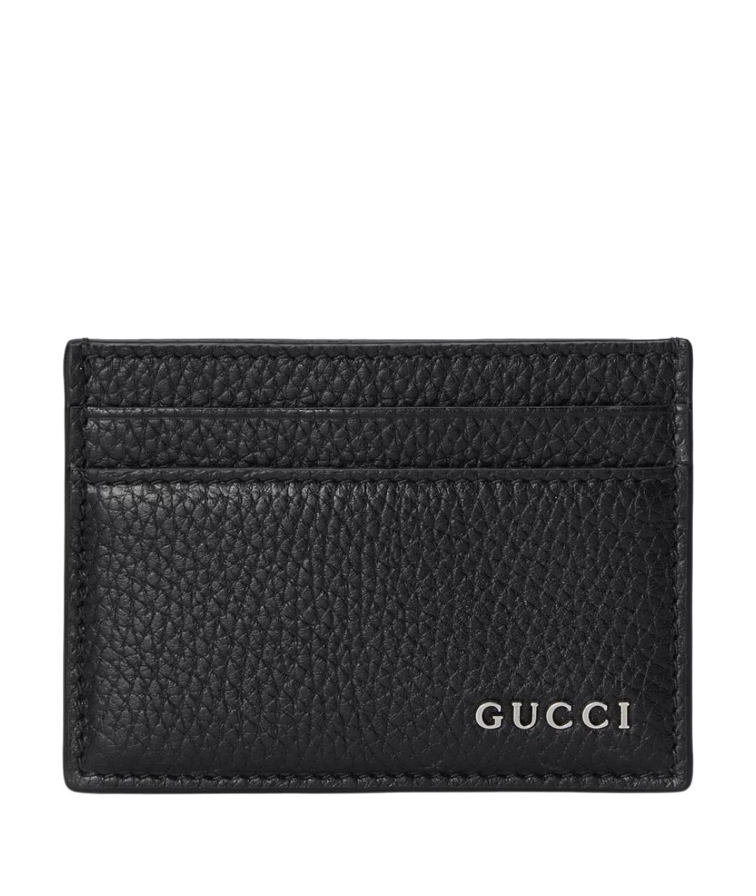 GUCCI Черный кожаный кардхолдер, фото 1