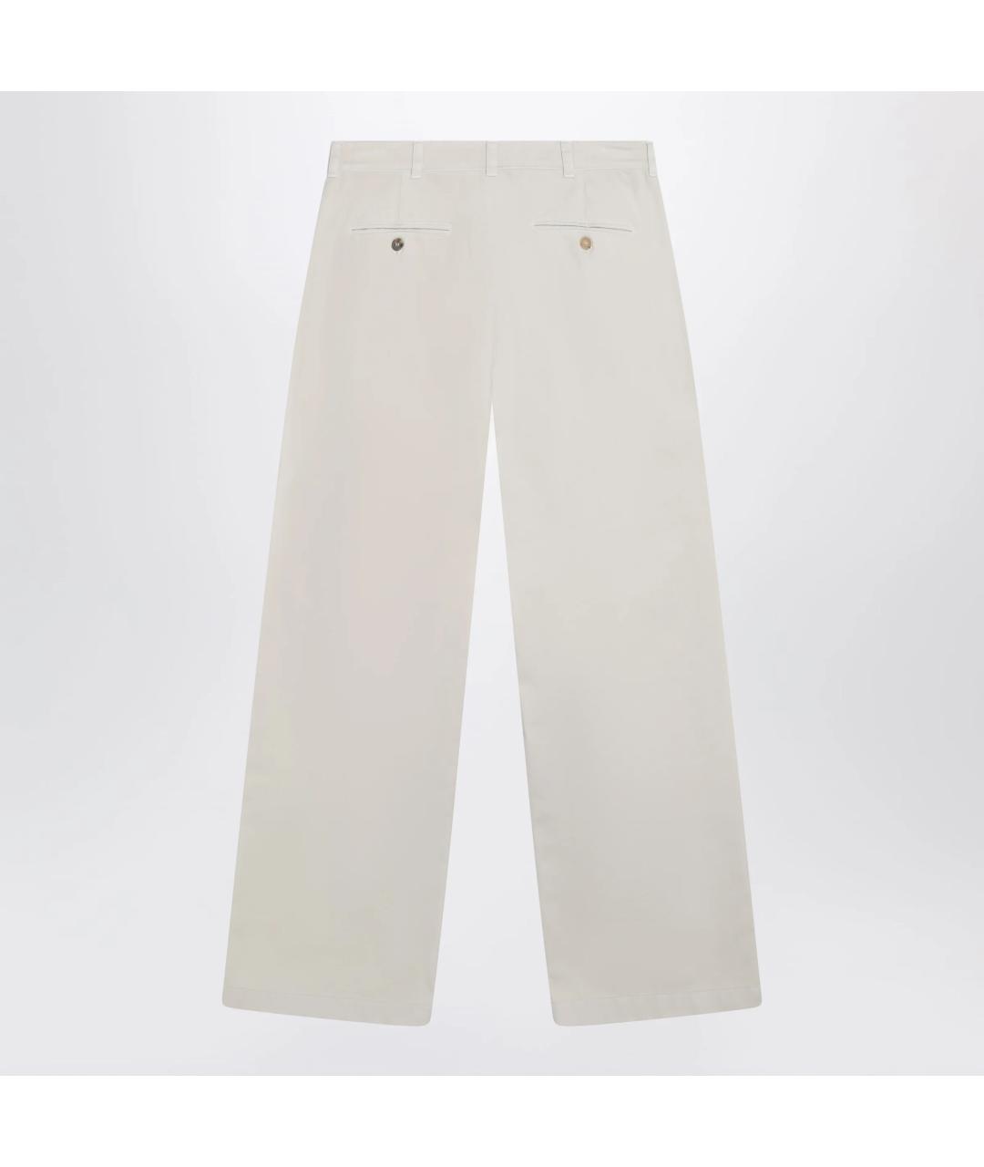 PRADA Бежевые хлопковые прямые брюки, фото 2