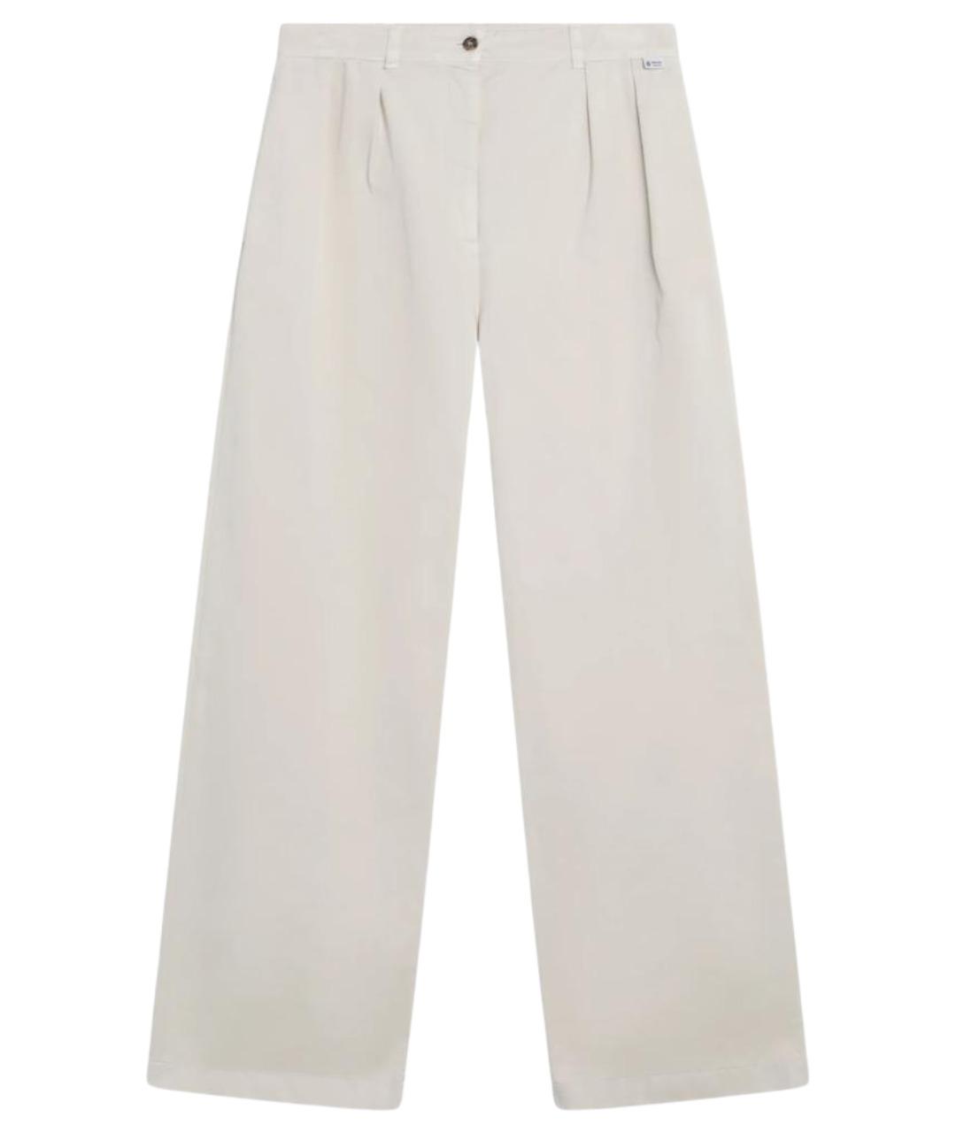 PRADA Бежевые хлопковые прямые брюки, фото 1