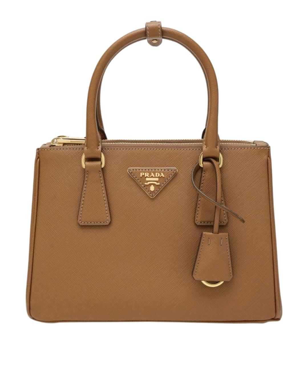 PRADA Коричневая кожаная сумка тоут, фото 1