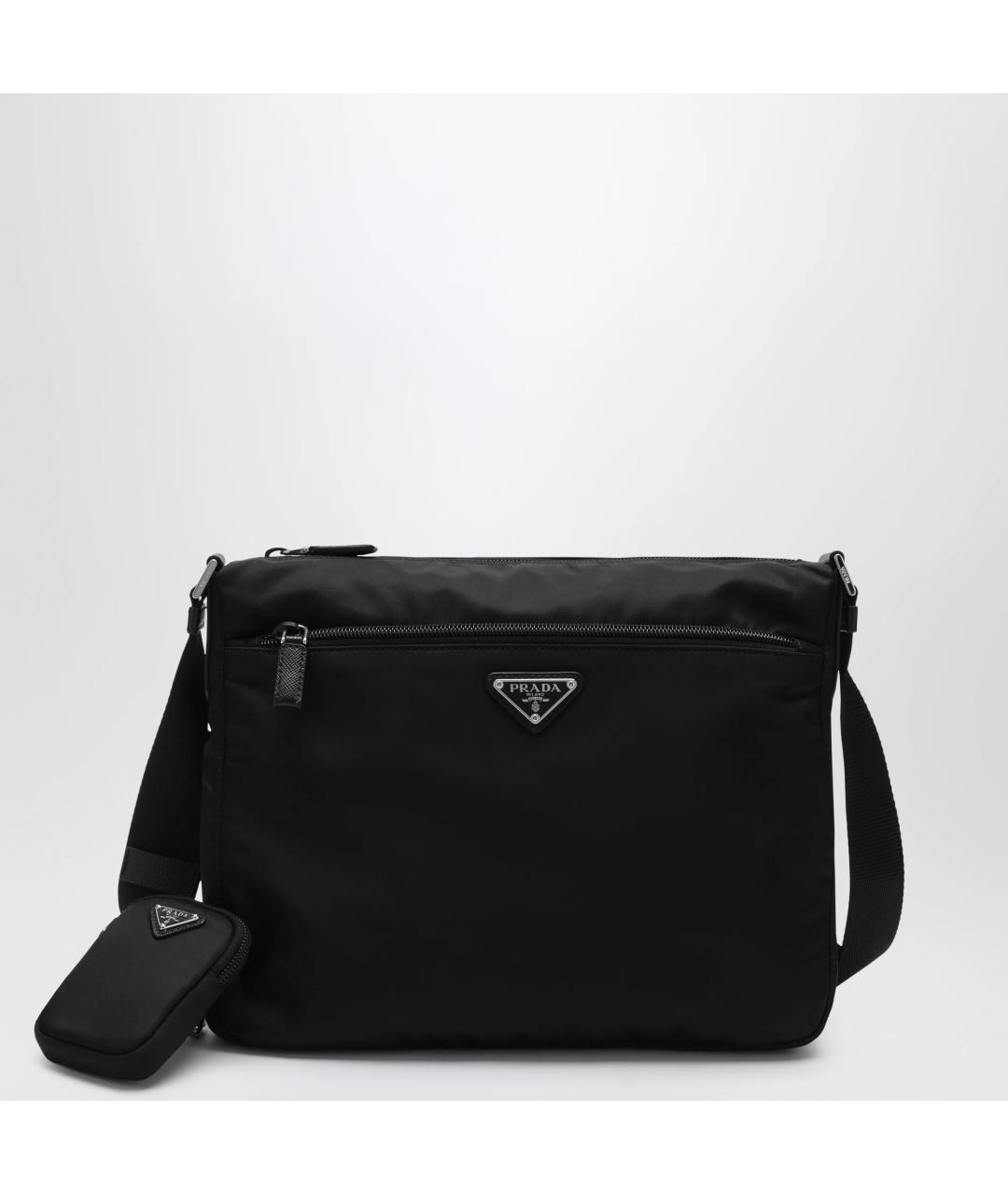 PRADA Черная тканевая сумка через плечо, фото 3