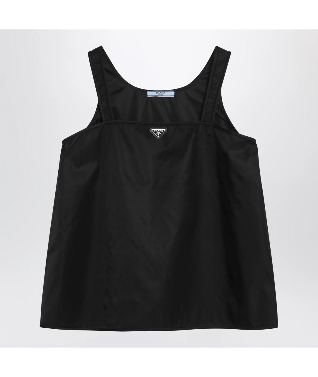 PRADA Черная полиамидовая майка, фото 3