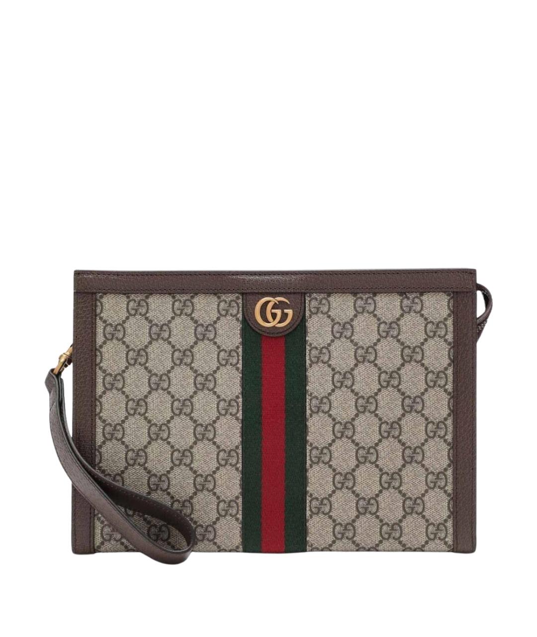 GUCCI Бежевая барсетка, фото 1
