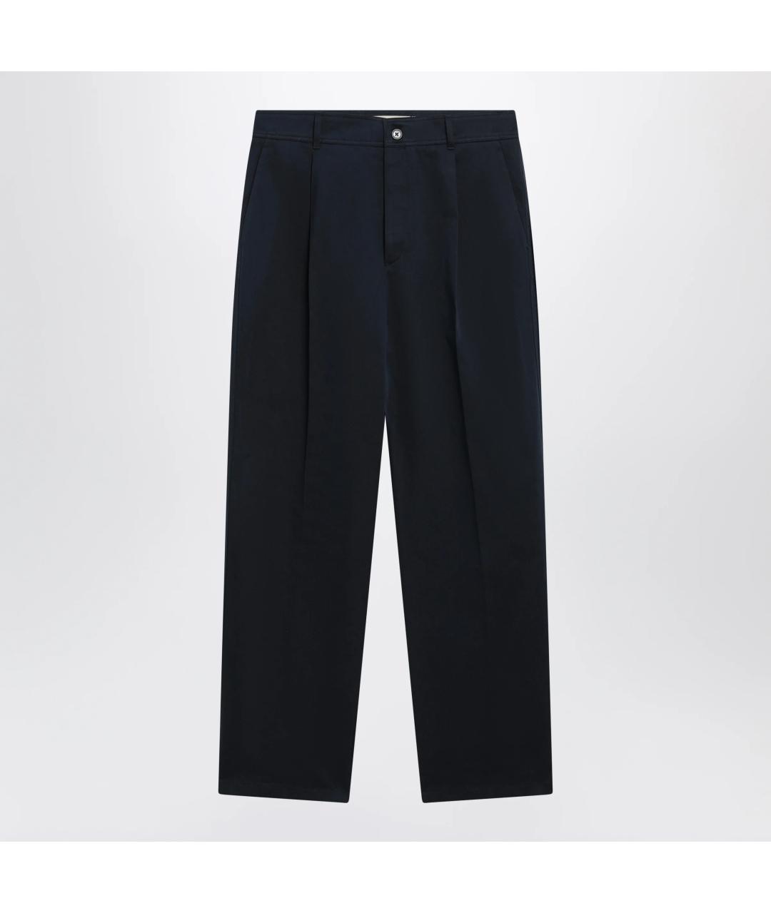 VALENTINO Синие хлопковые повседневные брюки, фото 3