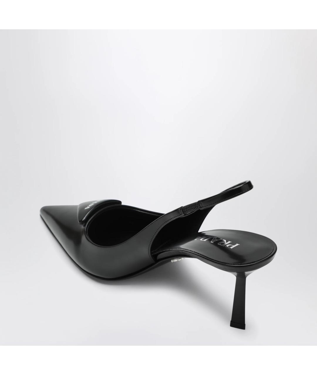PRADA Черные кожаные туфли, фото 2