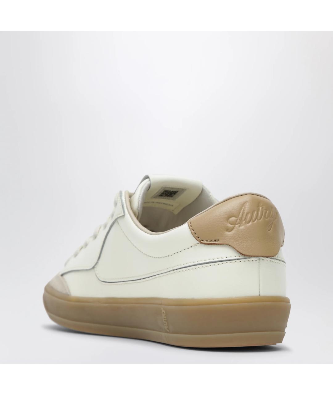 AUTRY Бежевые кожаные низкие кроссовки / кеды, фото 2