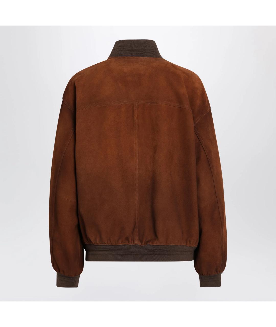 MIU MIU Коричневая замшевая куртка, фото 2