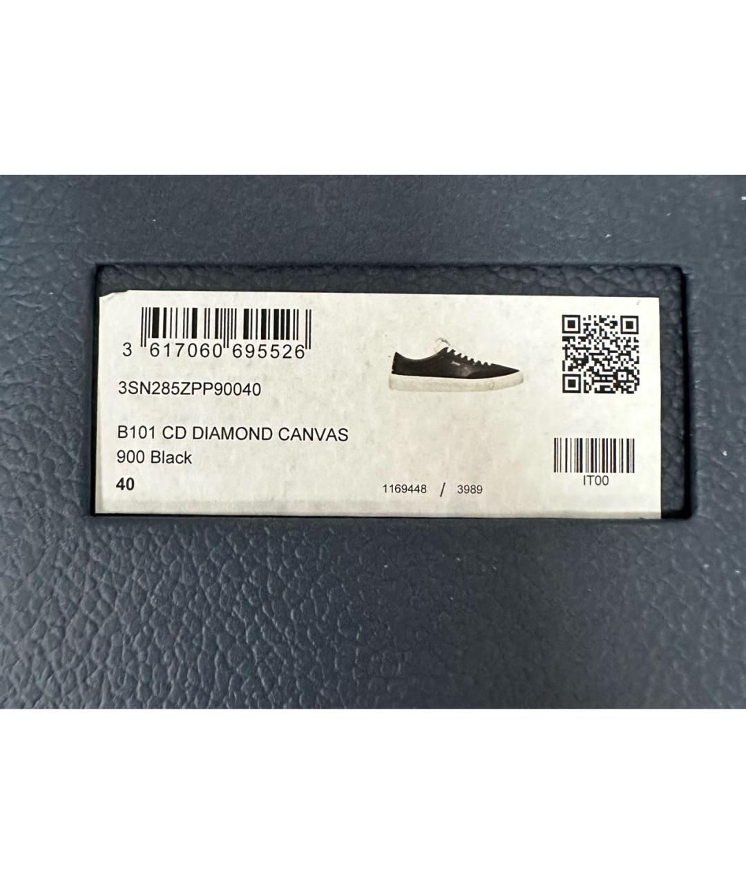 CHRISTIAN DIOR Черные кожаные низкие кроссовки / кеды, фото 6