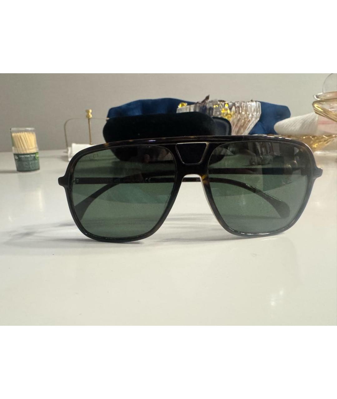 GUCCI Черные пластиковые солнцезащитные очки, фото 5