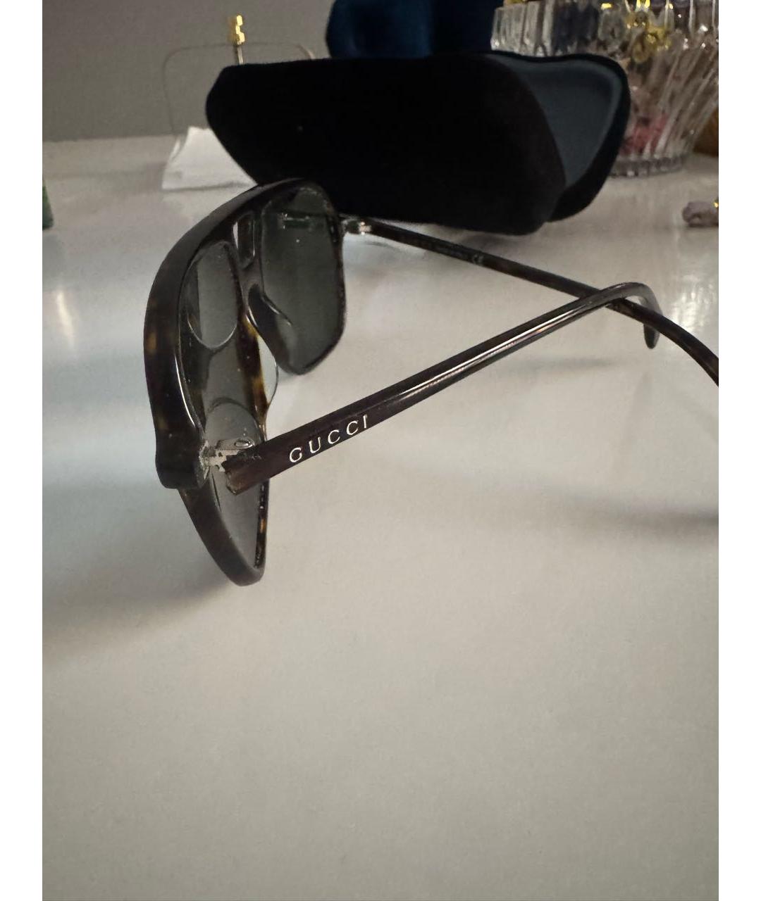 GUCCI Черные пластиковые солнцезащитные очки, фото 2