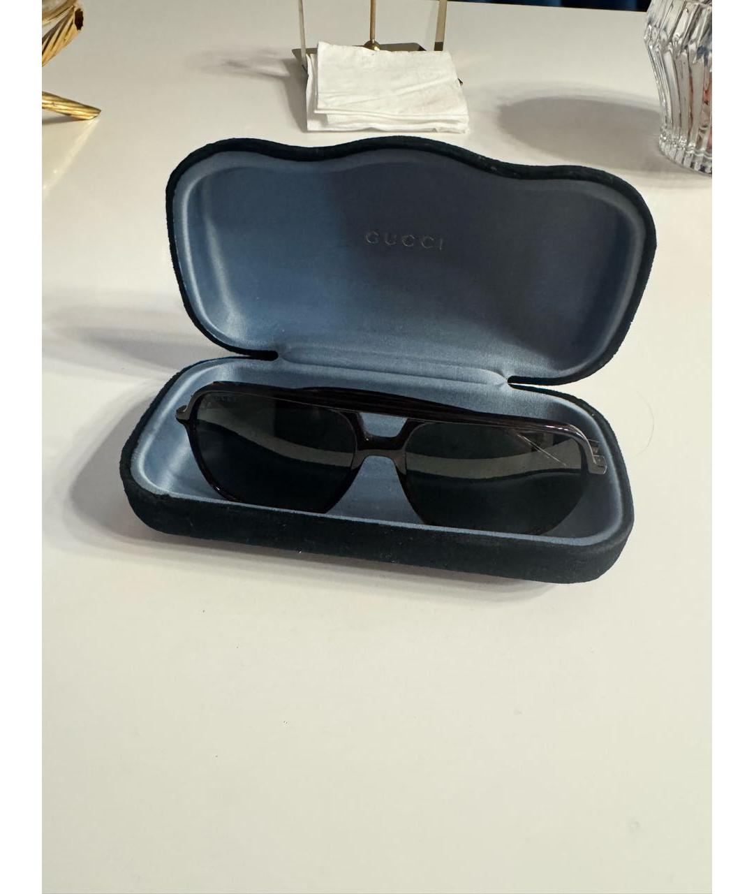 GUCCI Черные пластиковые солнцезащитные очки, фото 4