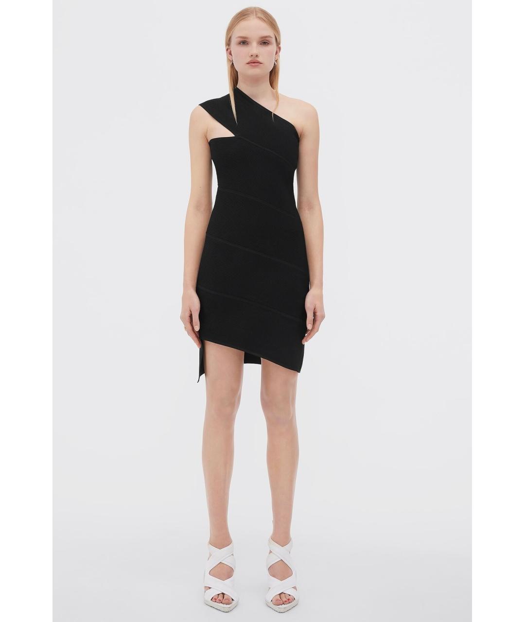 BOTTEGA VENETA Черное вискозное коктейльное платье, фото 6