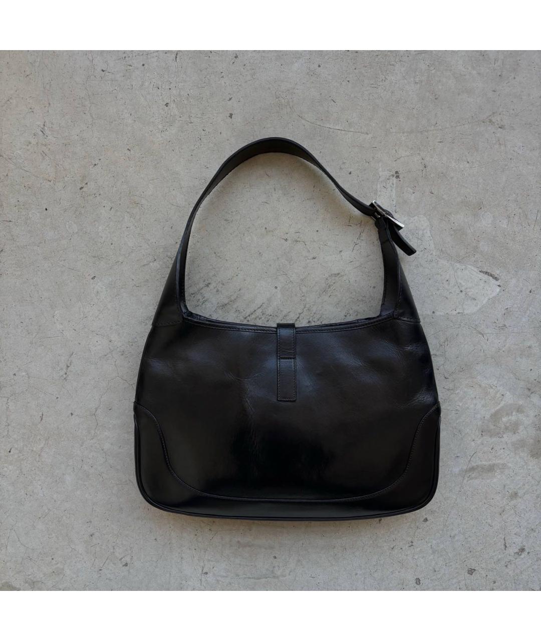 GUCCI Черная кожаная сумка тоут, фото 6