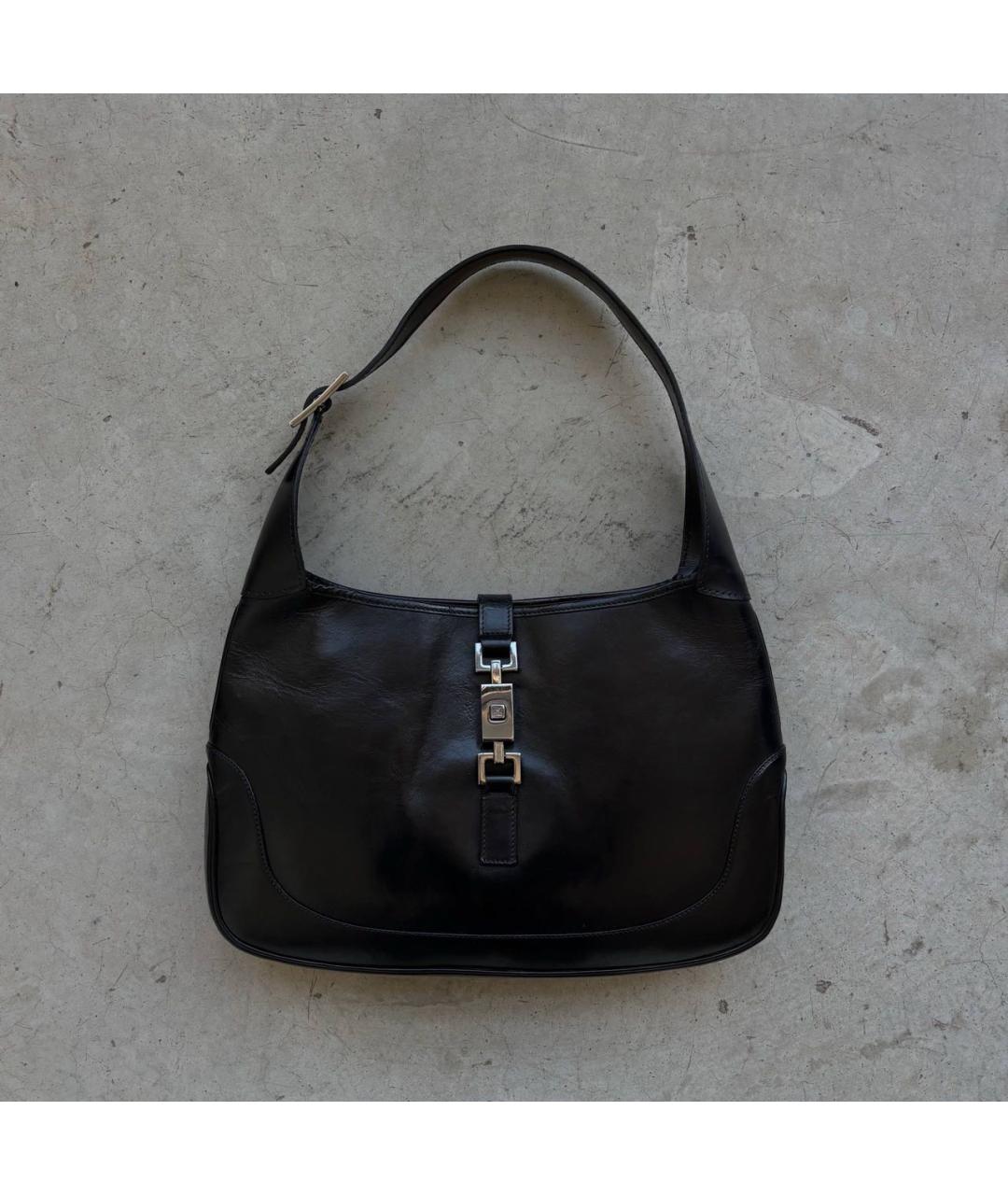 GUCCI Черная кожаная сумка тоут, фото 9