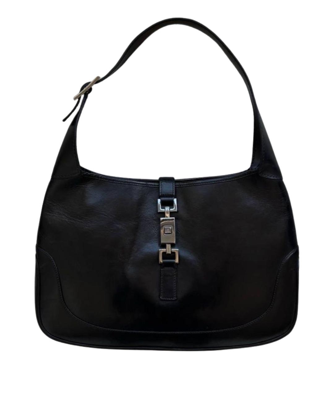 GUCCI Черная кожаная сумка тоут, фото 1