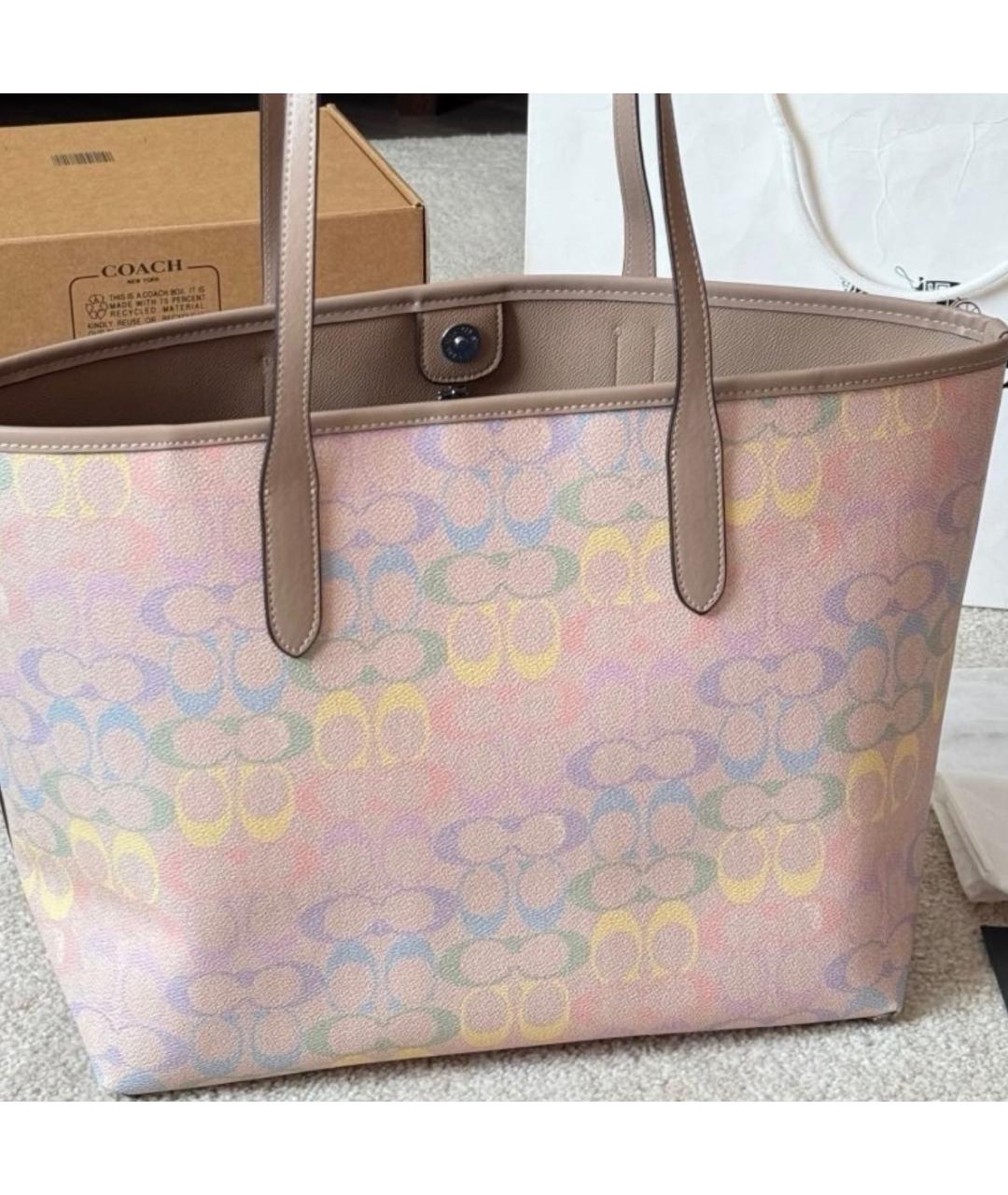 COACH Бежевая сумка тоут, фото 5