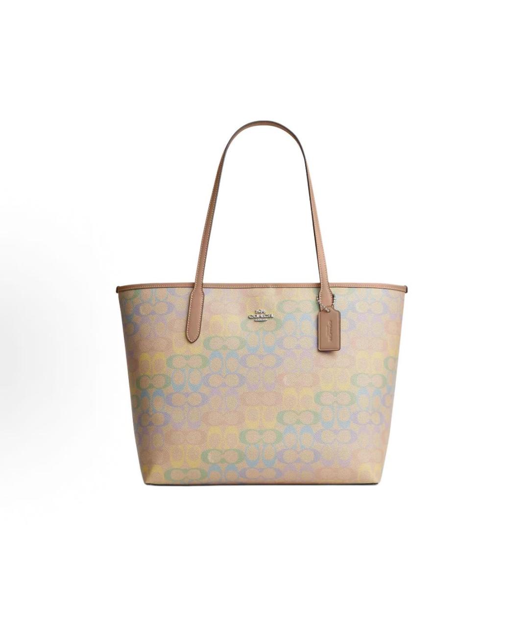 COACH Бежевая сумка тоут, фото 7