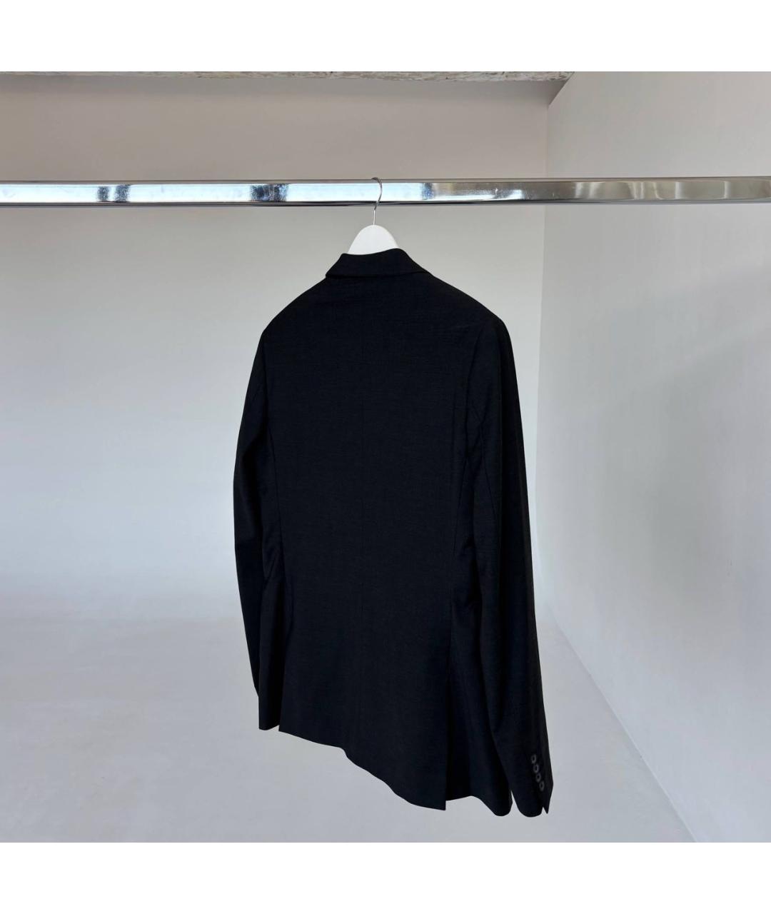 DOLCE&GABBANA Антрацитовый полиэстеровый жакет/пиджак, фото 3