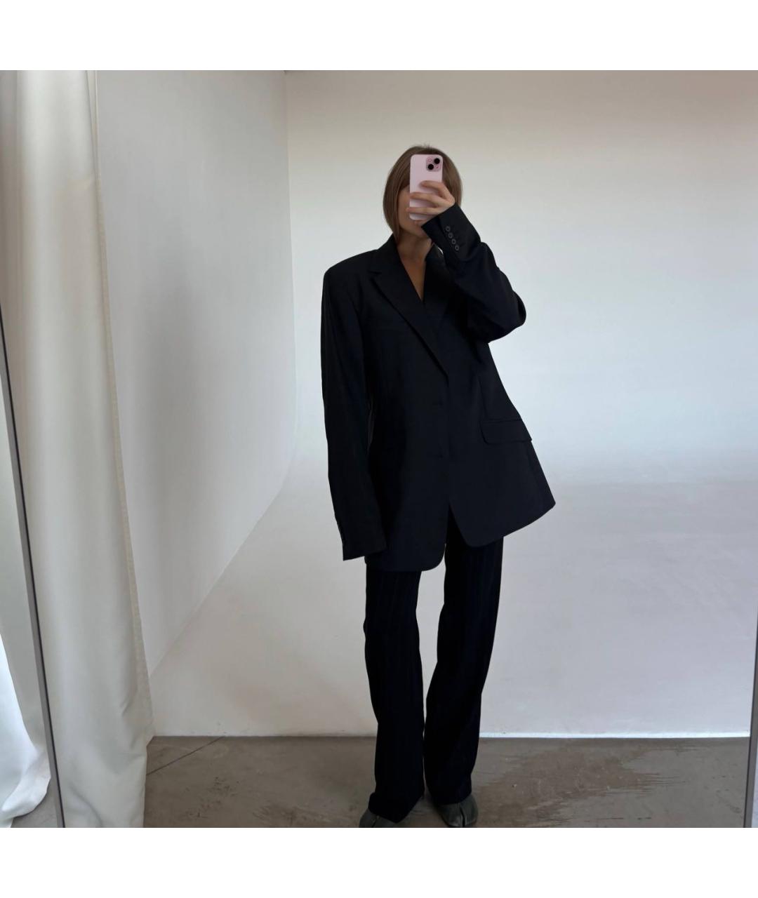 DOLCE&GABBANA Антрацитовый полиэстеровый жакет/пиджак, фото 2