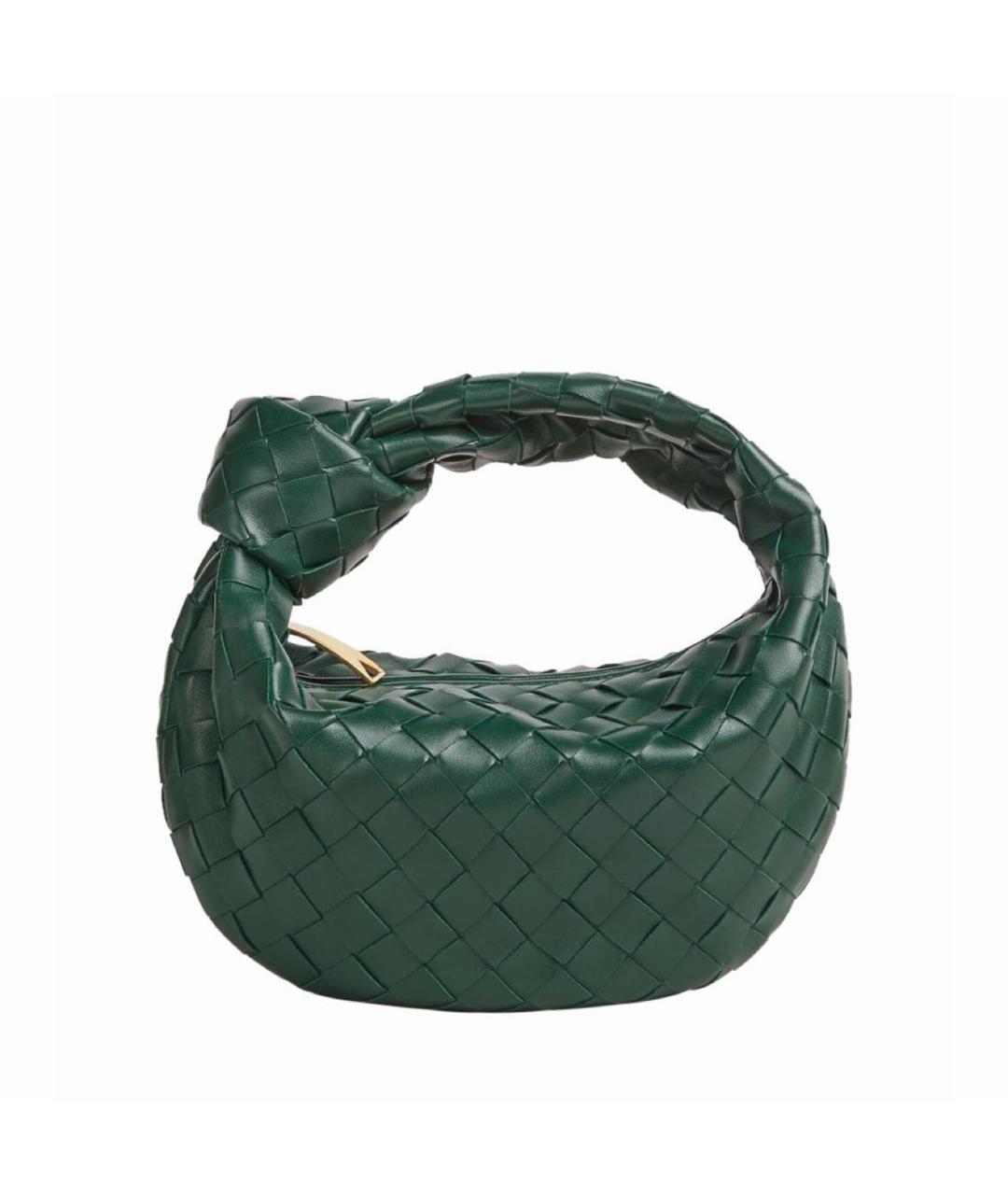 BOTTEGA VENETA Зеленая кожаная сумка с короткими ручками, фото 7