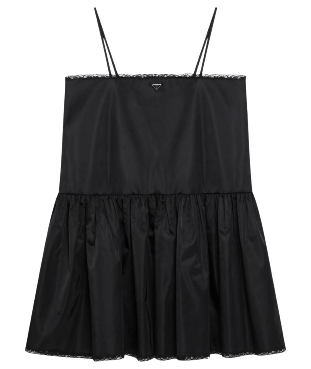 PRADA Черное полиамидовое повседневное платье, фото 1