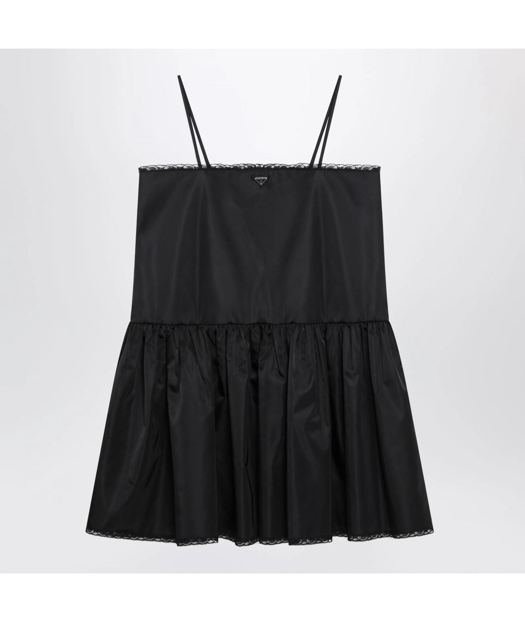 PRADA Черное полиамидовое повседневное платье, фото 3