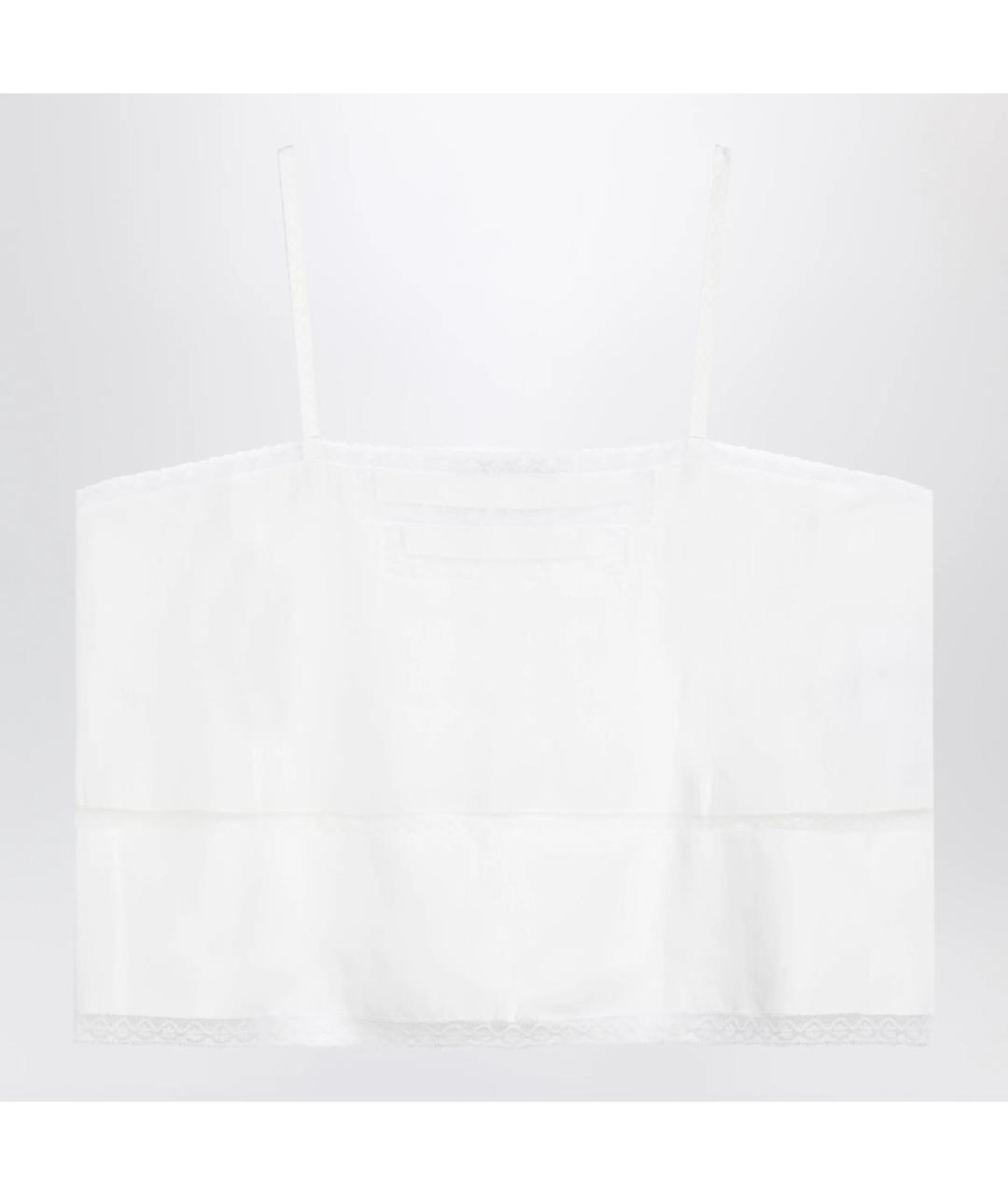 PRADA Белая льняная майка, фото 2