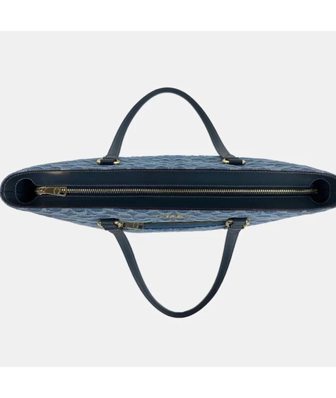 COACH Синяя деним сумка тоут, фото 5