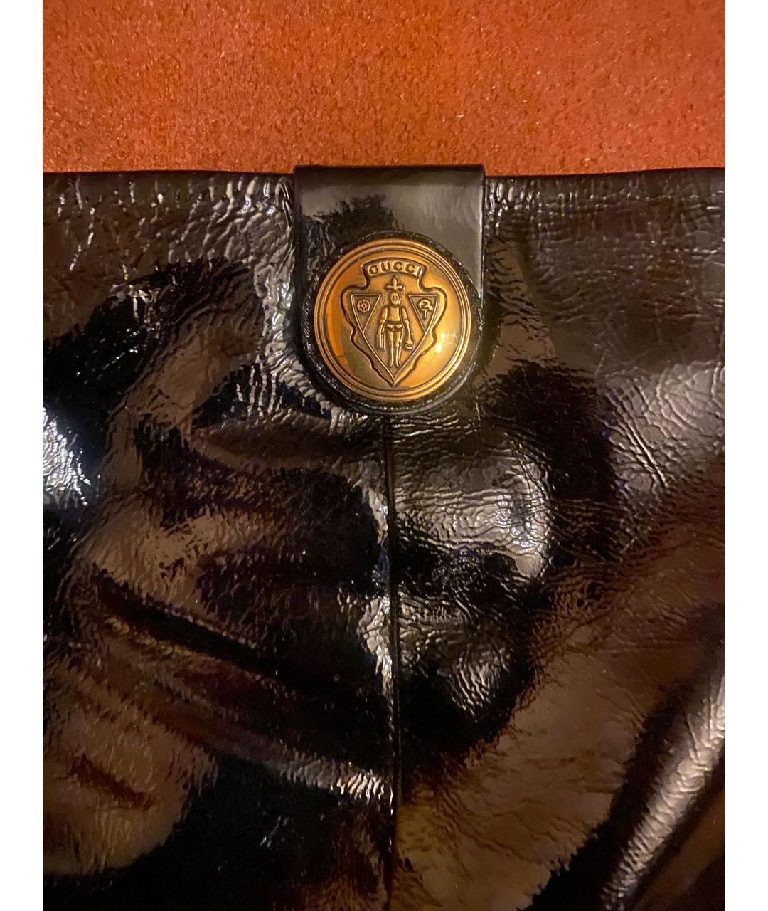 GUCCI Черные сапоги из лакированной кожи, фото 3