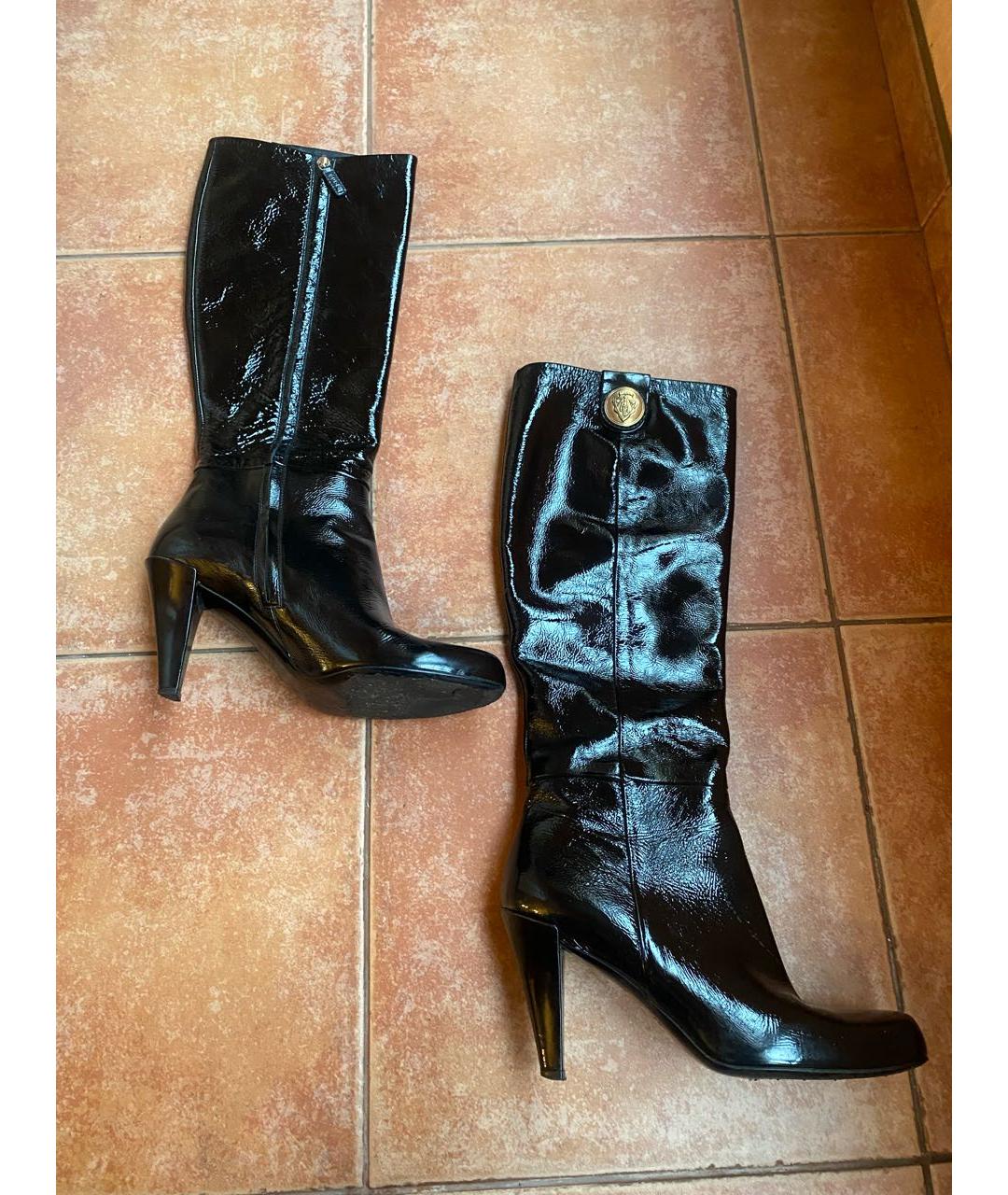 GUCCI Черные сапоги из лакированной кожи, фото 6