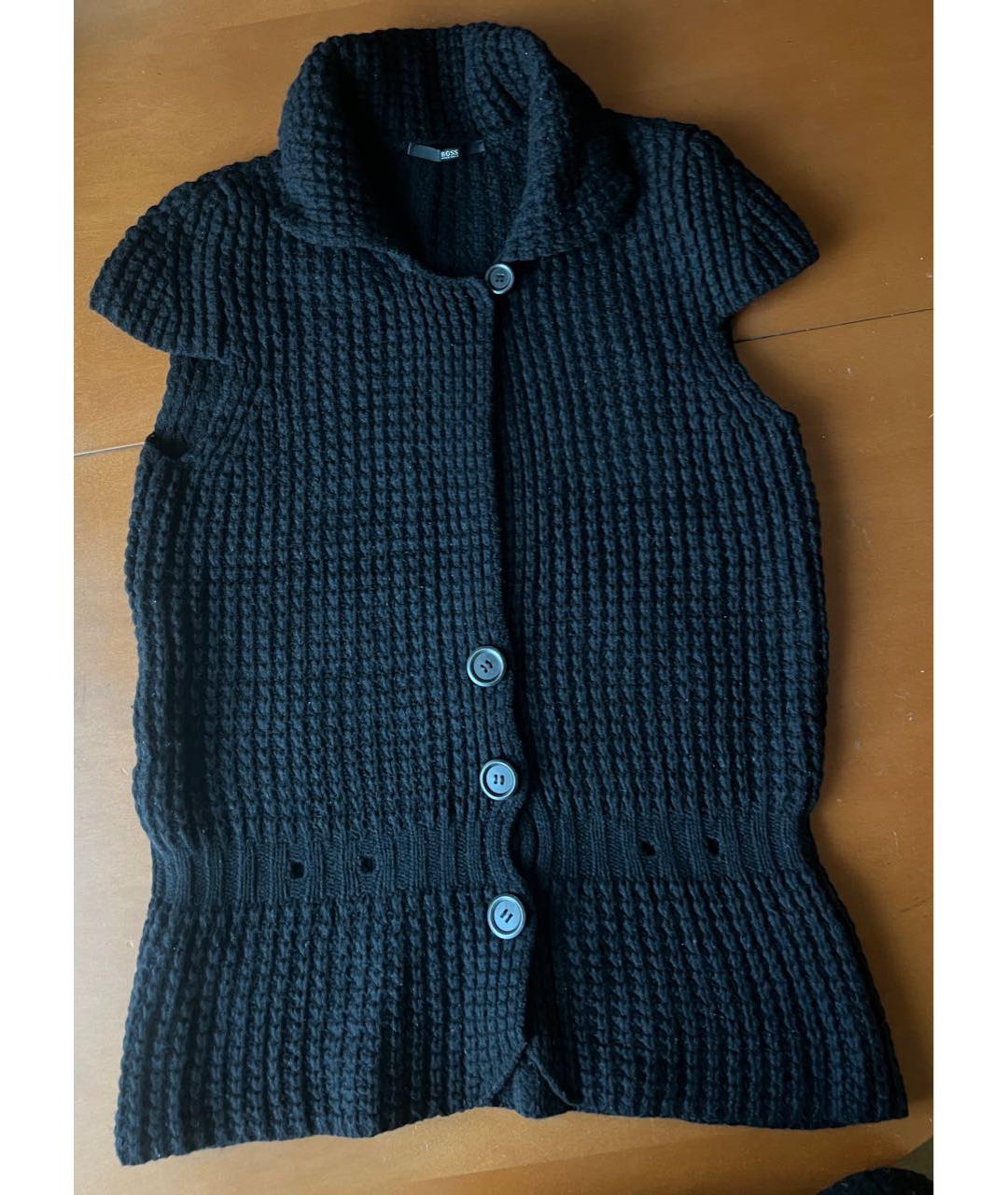HUGO BOSS Черный шерстяной жилет, фото 8