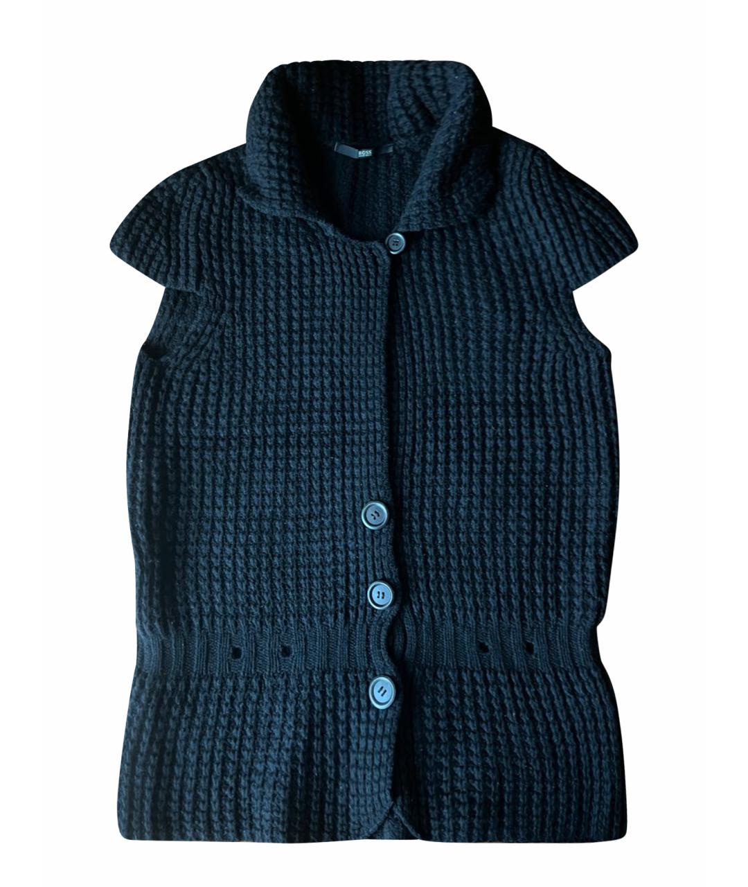 HUGO BOSS Черный шерстяной жилет, фото 1
