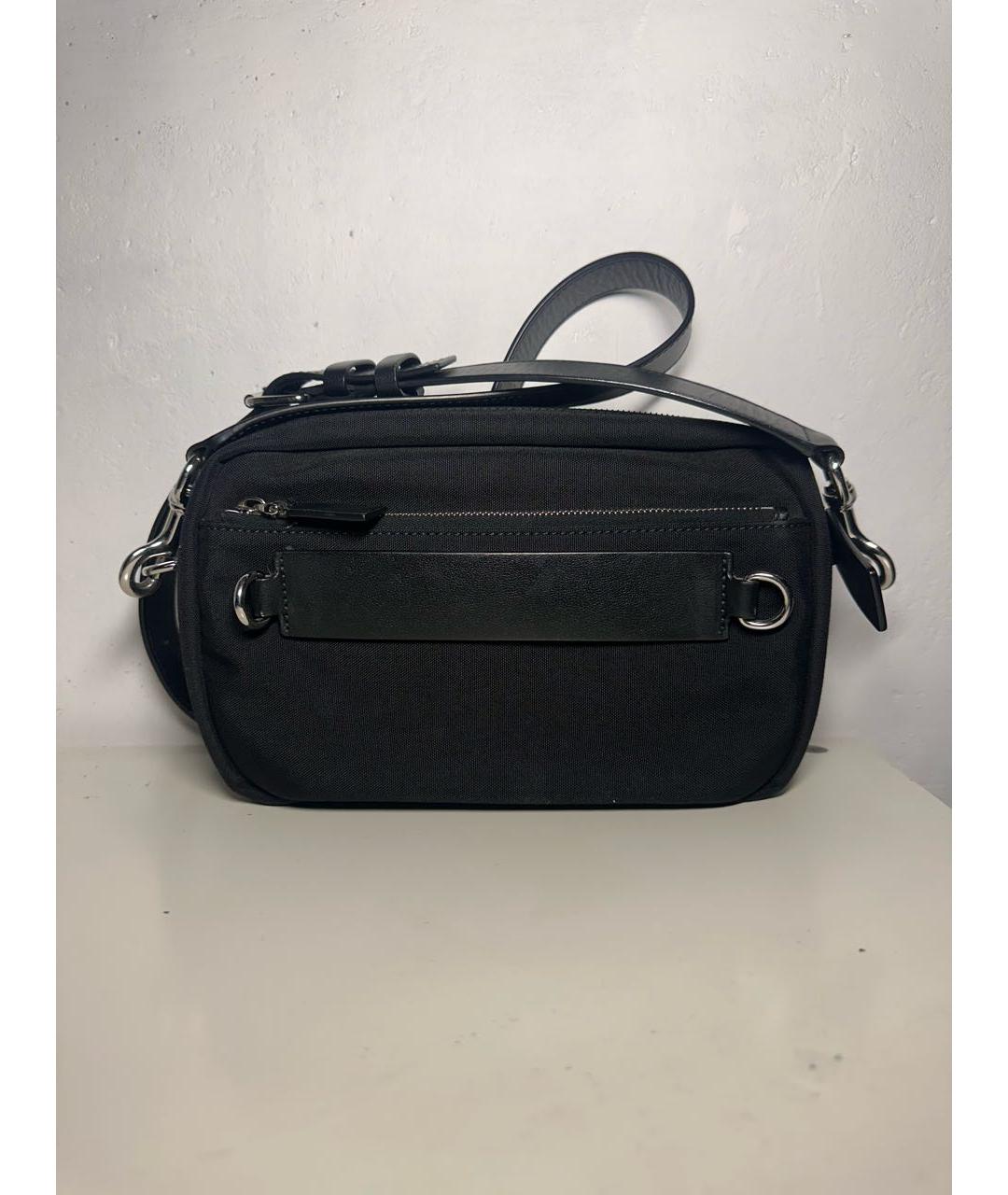 VALENTINO Черная синтетическая сумка на плечо, фото 3