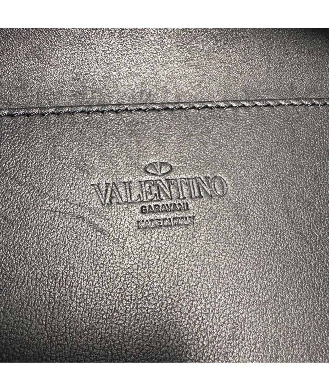 VALENTINO Черная синтетическая сумка на плечо, фото 6