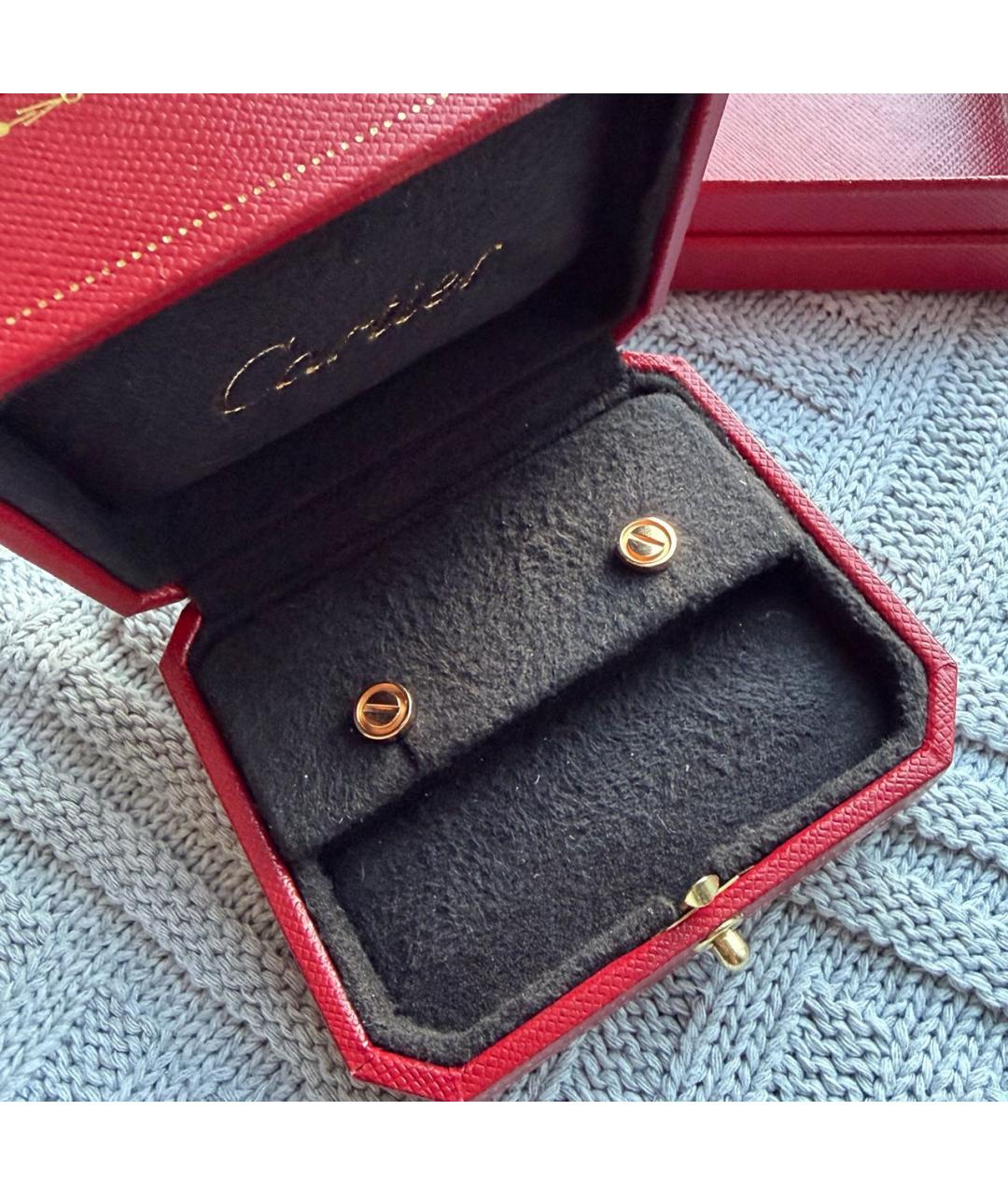 CARTIER Золотые серьги из розового золота, фото 2