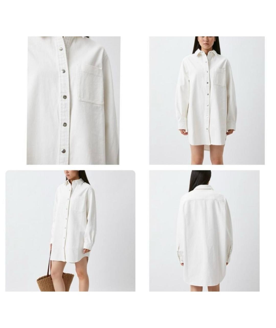 12 STOREEZ Белое хлопковое повседневное платье, фото 6