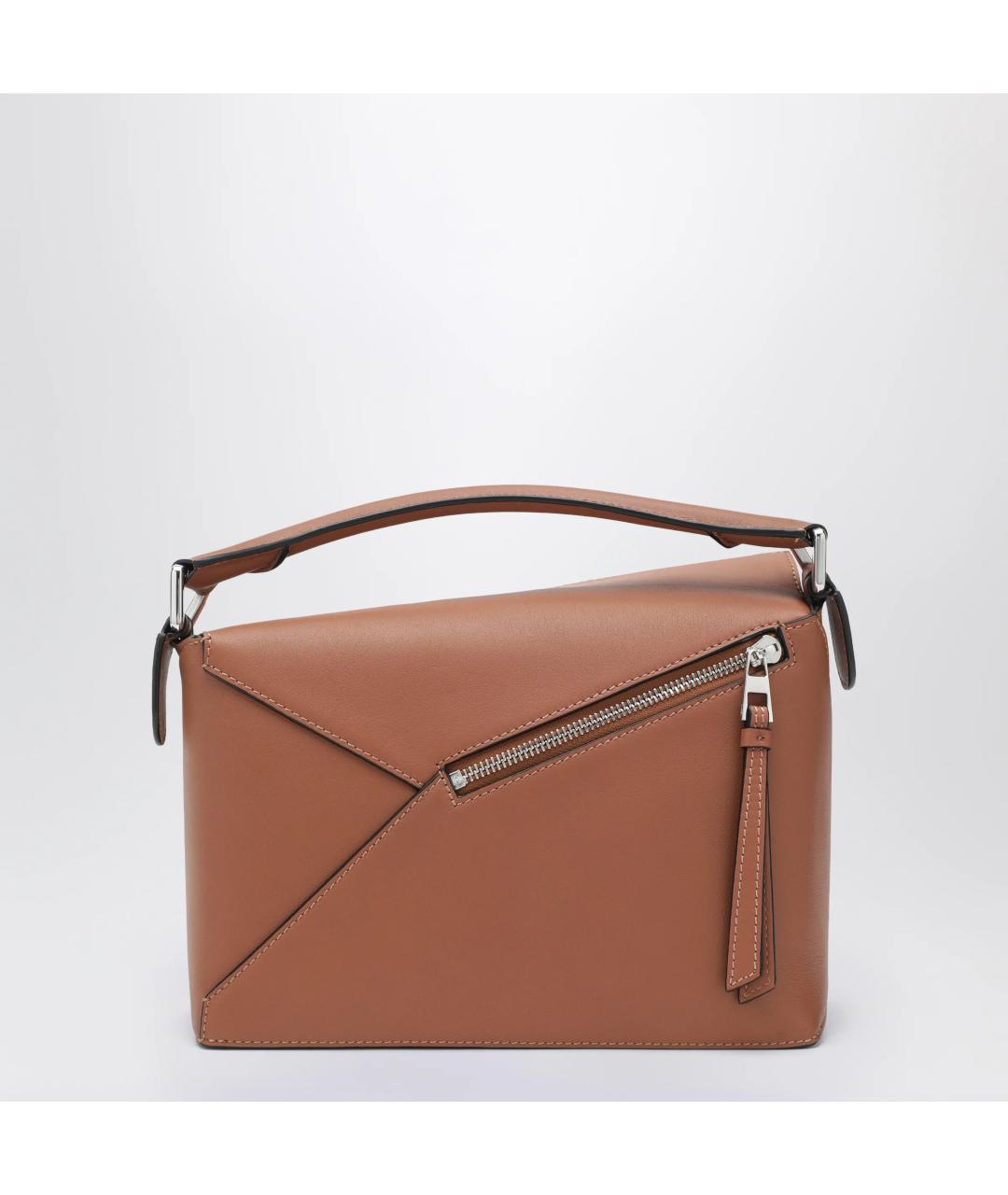 LOEWE Коричневая кожаная сумка через плечо, фото 2