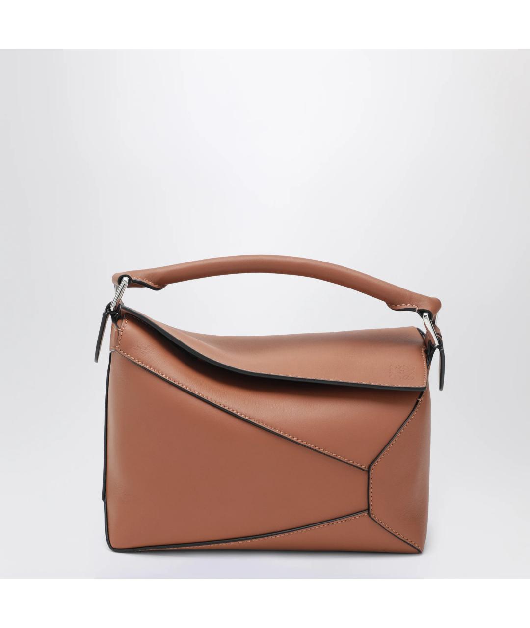 LOEWE Коричневая кожаная сумка через плечо, фото 3