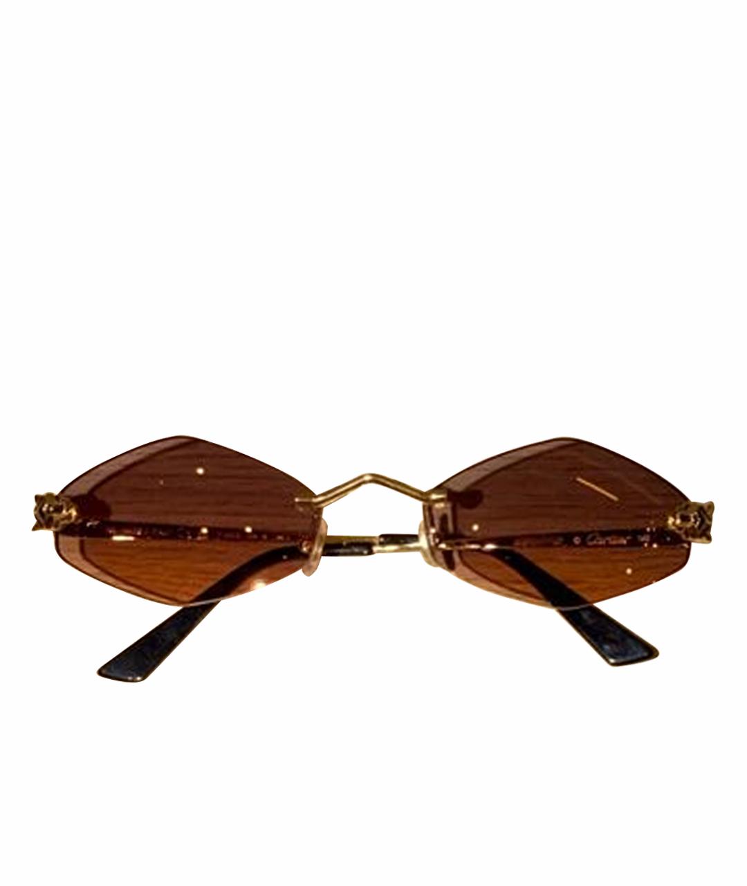 CARTIER Коралловые металлические солнцезащитные очки, фото 1