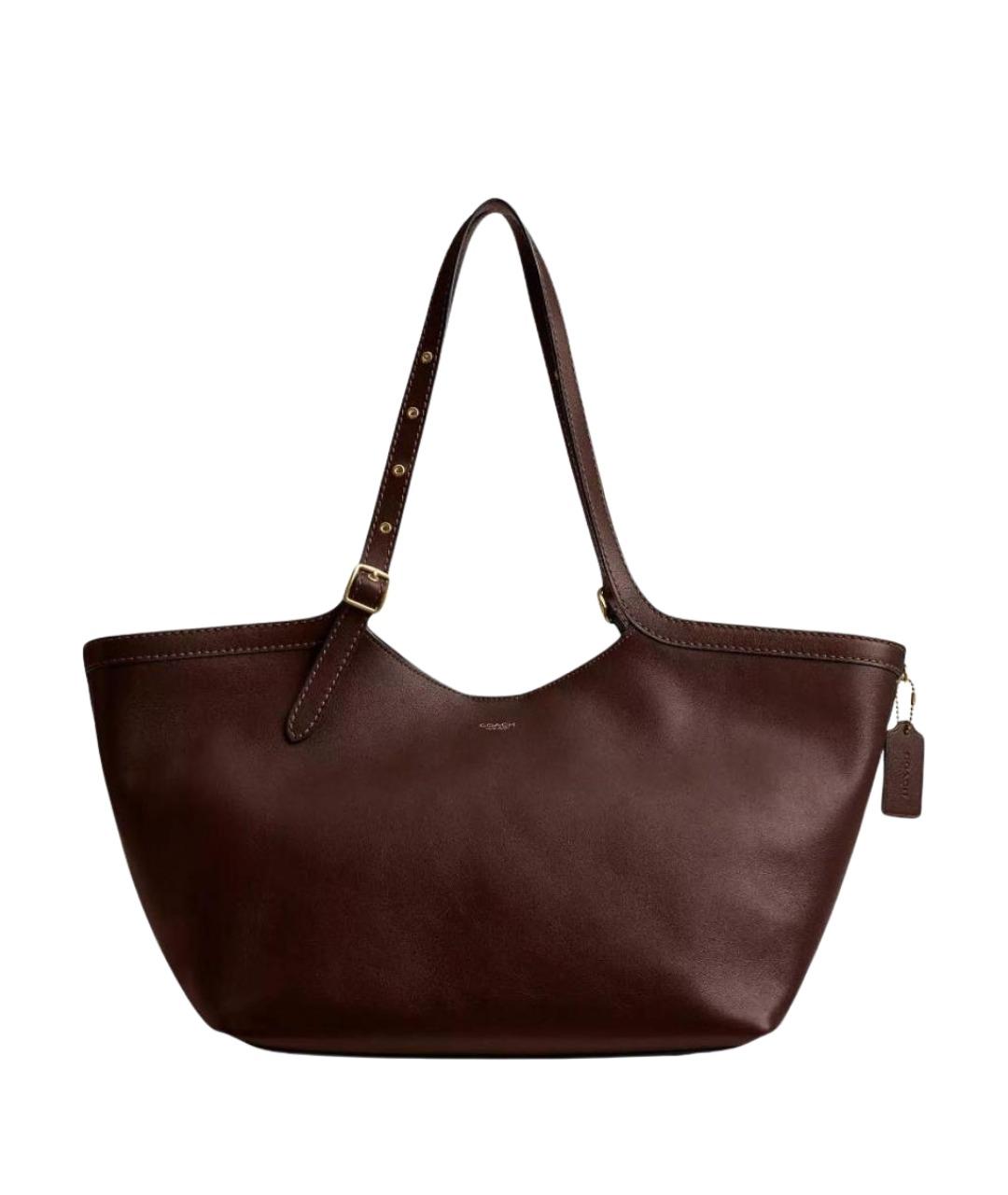 COACH Коричневая кожаная сумка тоут, фото 1