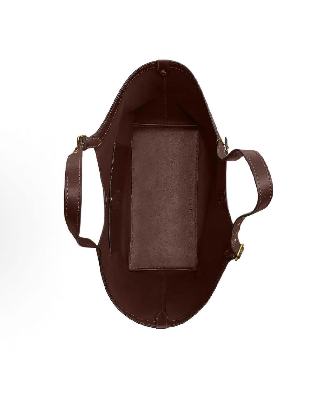 COACH Коричневая кожаная сумка тоут, фото 3