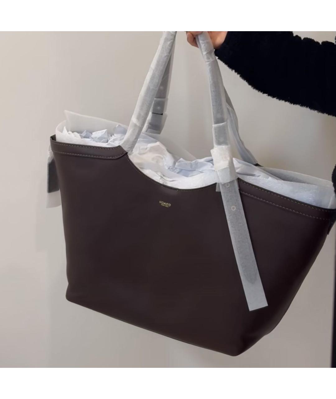 COACH Коричневая кожаная сумка тоут, фото 6