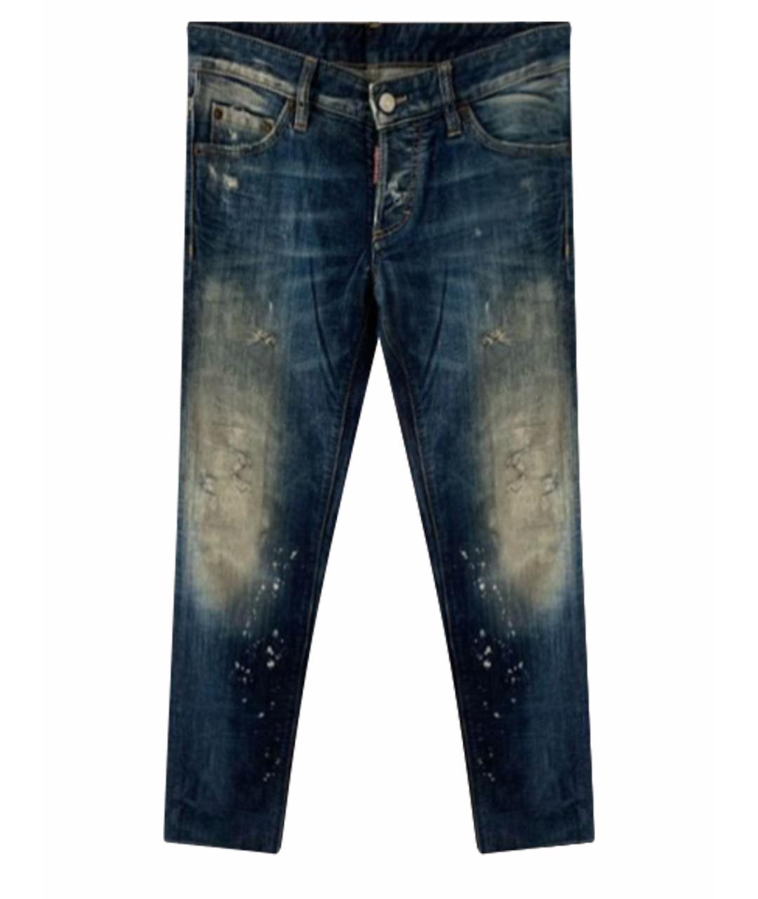 DSQUARED2 Темно-синие хлопковые джинсы скинни, фото 1