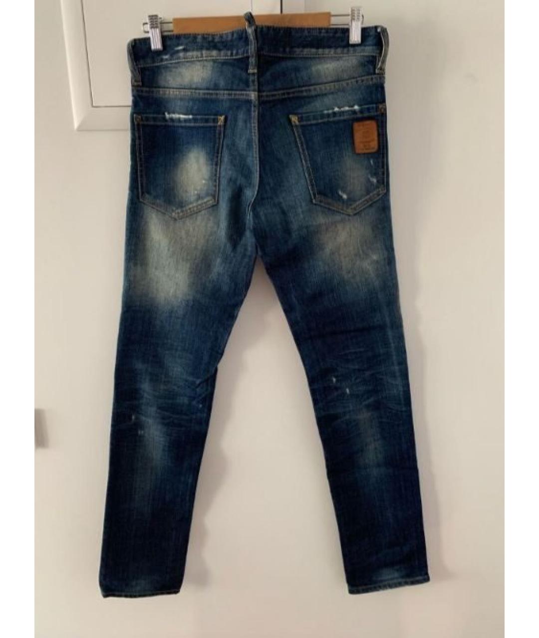 DSQUARED2 Темно-синие хлопковые джинсы скинни, фото 2