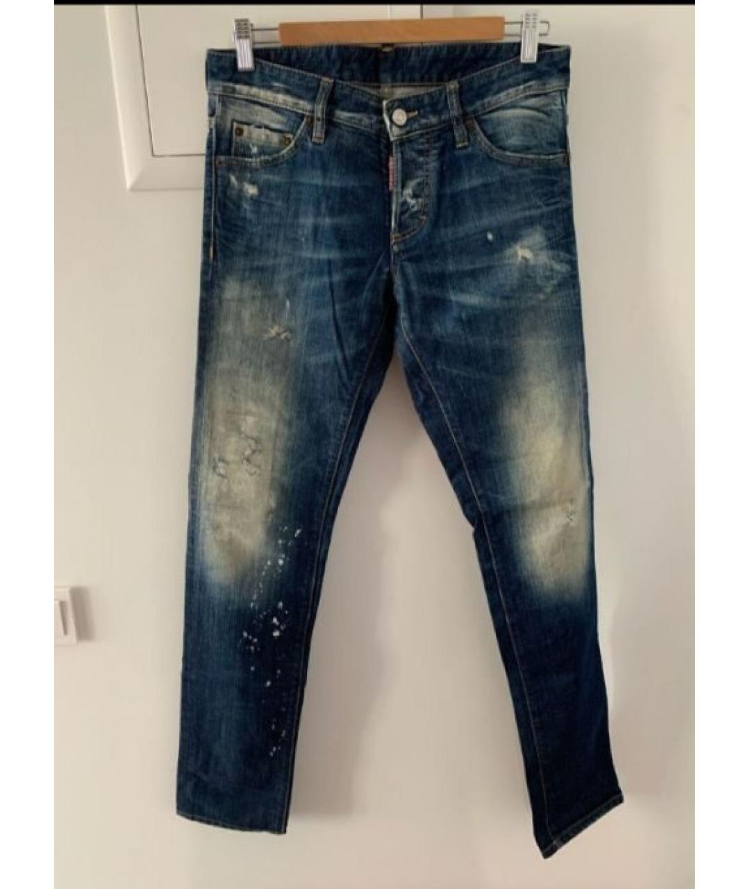 DSQUARED2 Темно-синие хлопковые джинсы скинни, фото 6