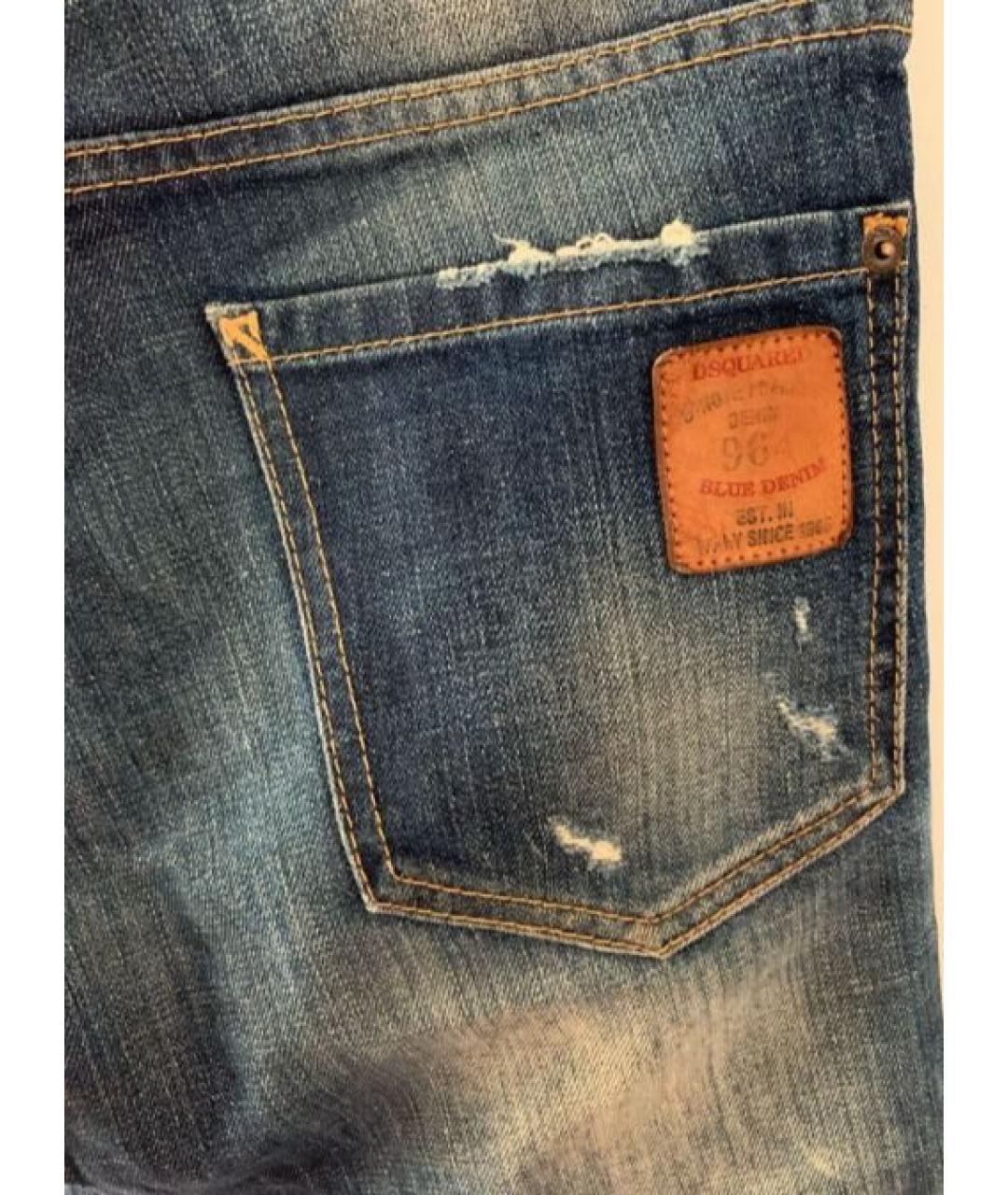 DSQUARED2 Темно-синие хлопковые джинсы скинни, фото 4