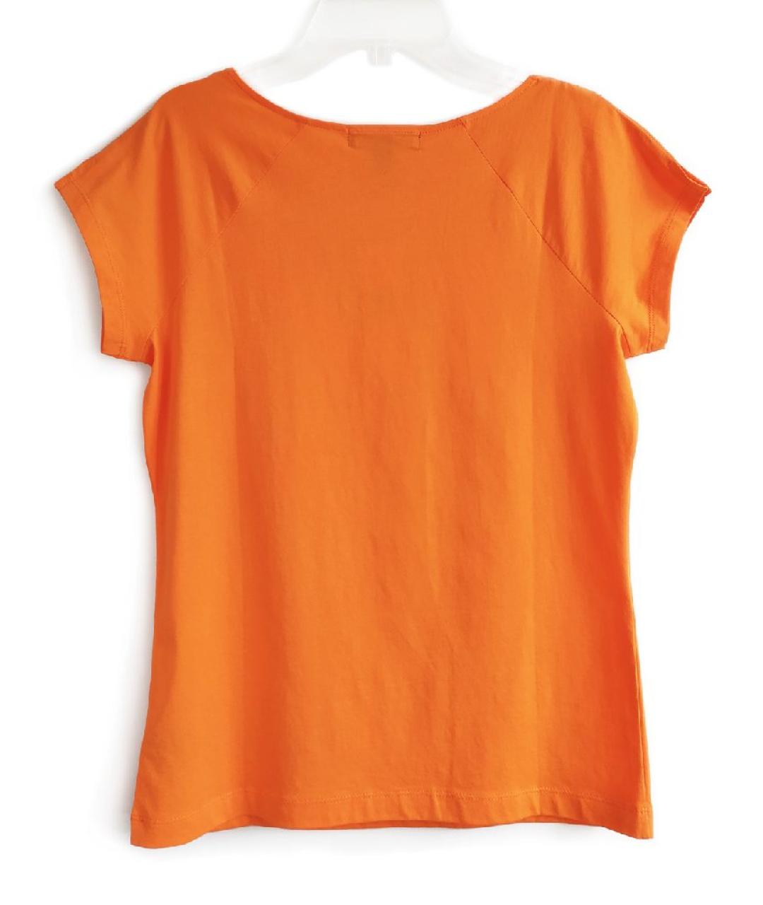 RALPH LAUREN Оранжевая хлопковая футболка, фото 7