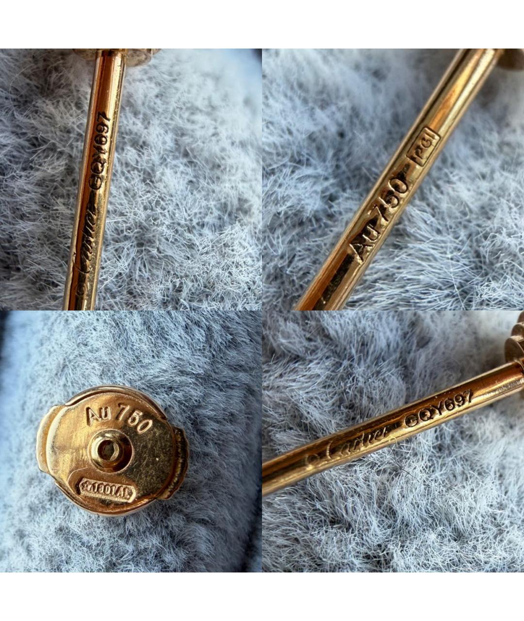 CARTIER Золотые серьги из розового золота, фото 5