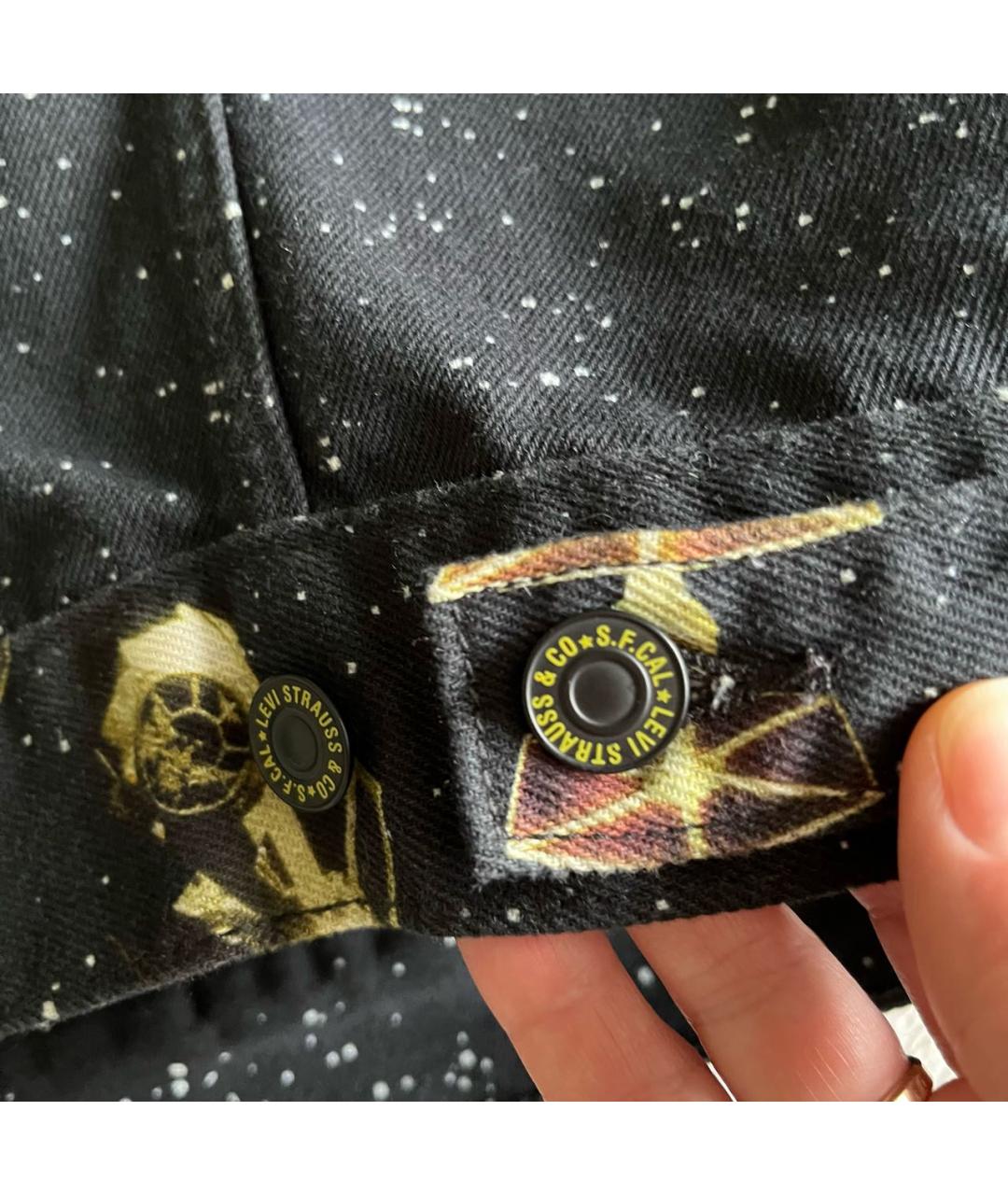 LEVI'S Черная деним куртка, фото 5