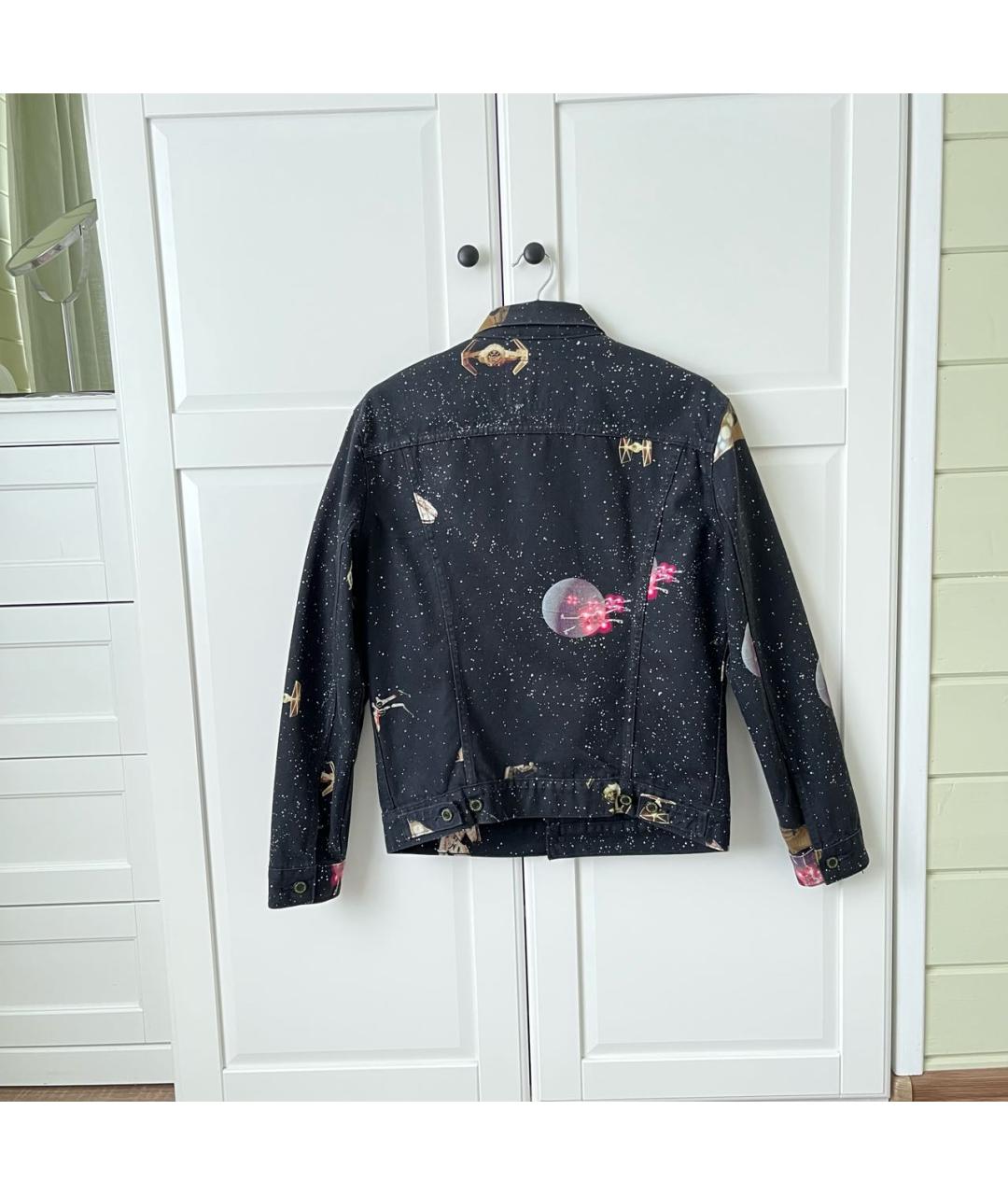 LEVI'S Черная деним куртка, фото 3